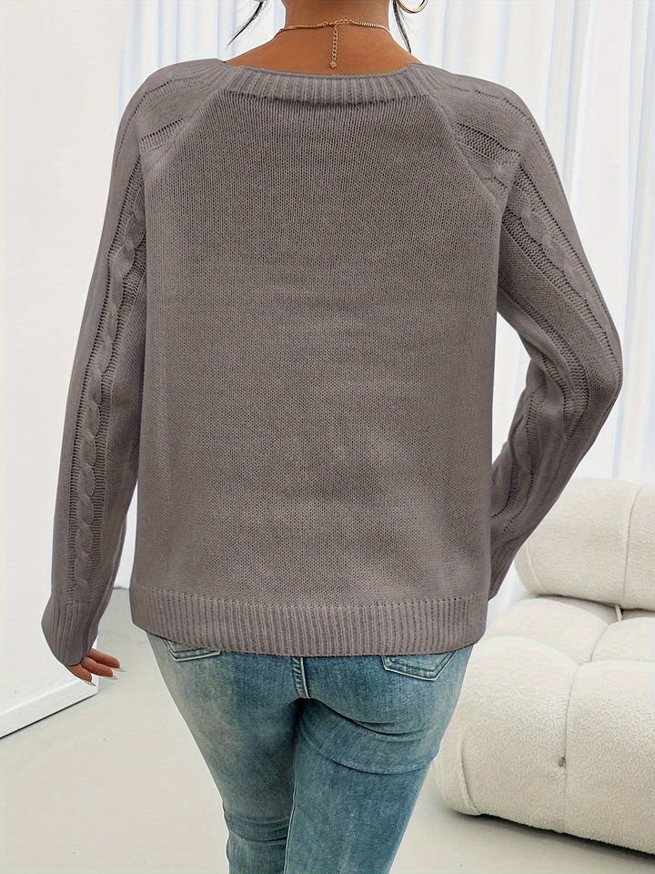 PULL TEXTURÉ À BOUTONS POUR FEMME