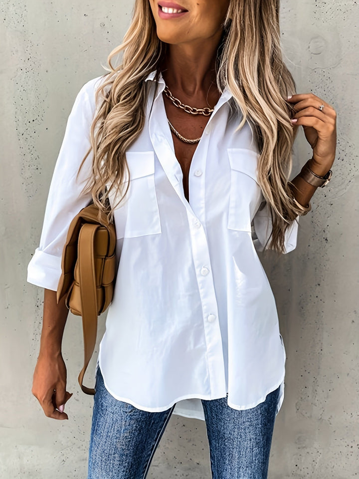 CHEMISE CHIC À MANCHES LONGUES POUR FEMMES