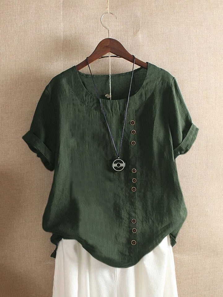 BLOUSE EN COTON À BOUTONS POUR FEMMES