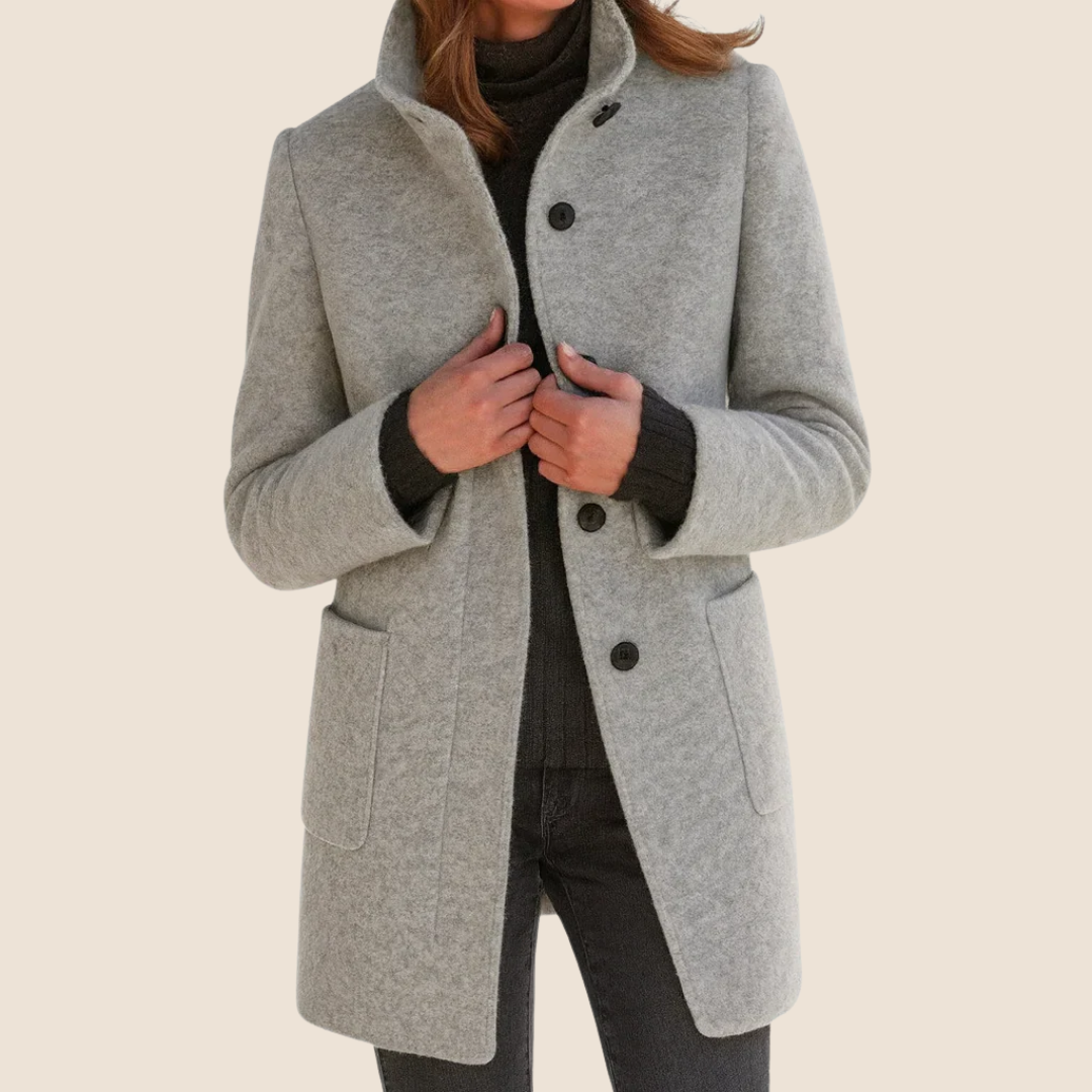MANTEAU CINTRÉ À BOUTONS POUR FEMMES