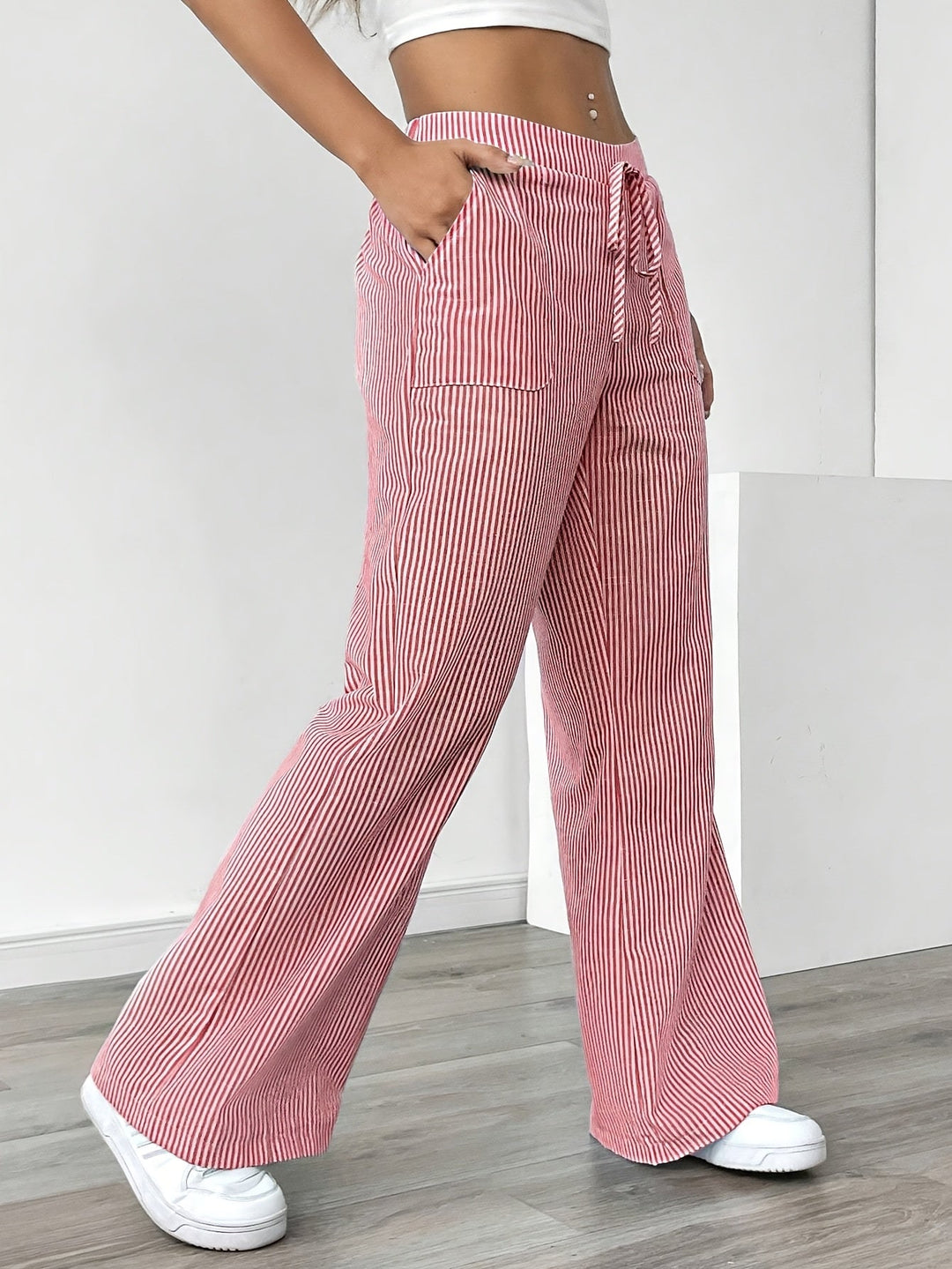 PANTALONS AMPLE RAYÉS POUR FEMMES