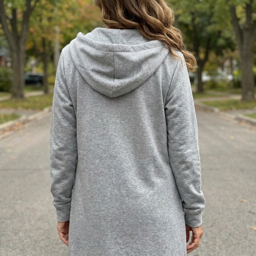 GILET LONGUE EN ZIP DÉTENDUE POUR FEMMES