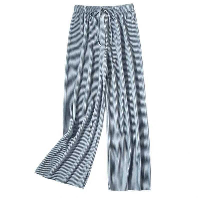 PANTALONS PLISÉS À JAMBES LARGES POUR FEMMES