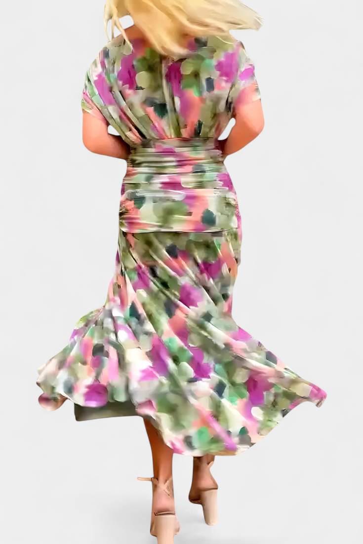 ROBE DRAPÉE ÉLÉGANTE POUR FEMMES