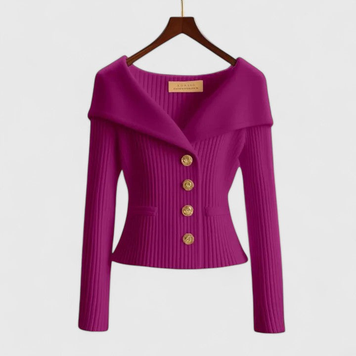 GILET AJUSTÉ À COL LARGE POUR FEMMES
