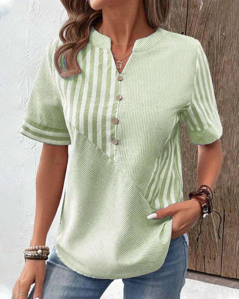 BLOUSE RAYÉE ÉLÉGANTE FOR WOMEN