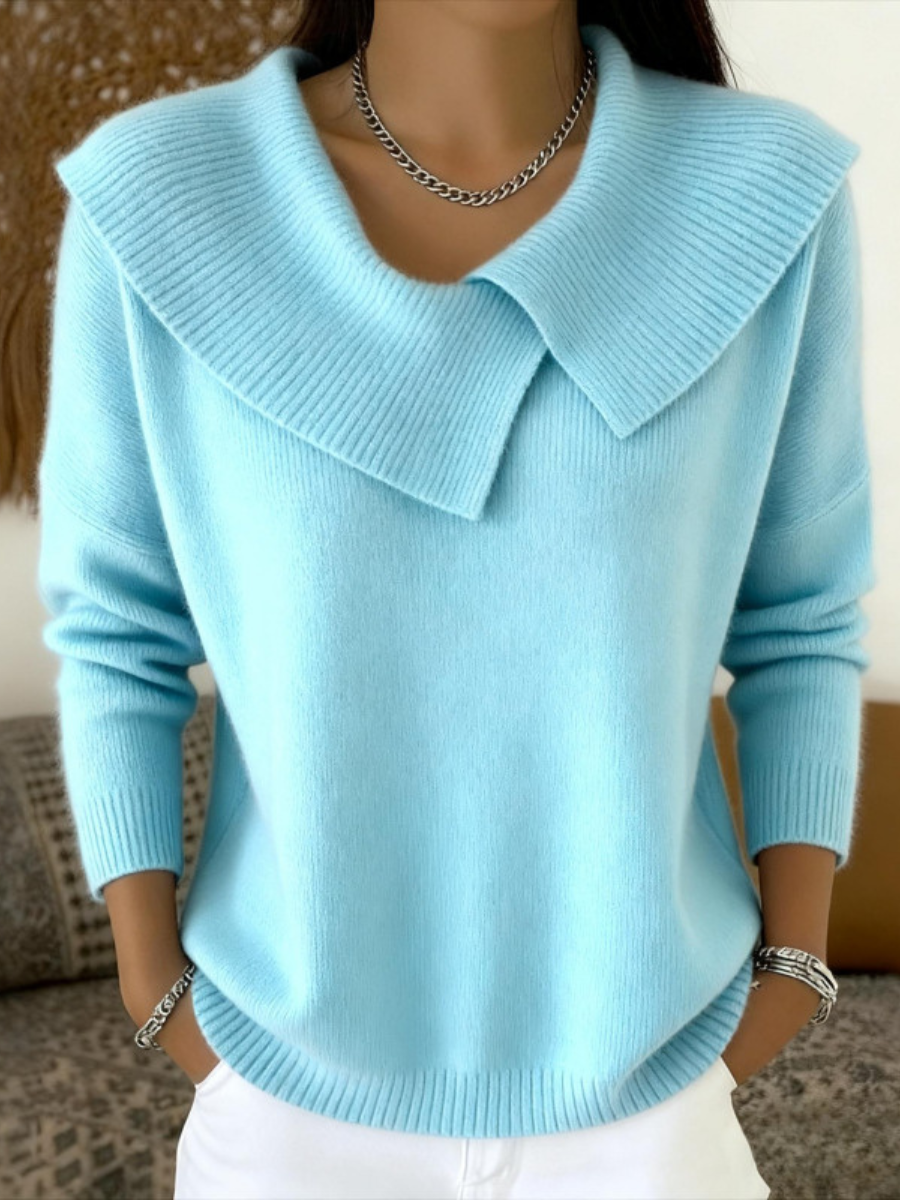 PULL COL CLASSIQUE POUR FEMME