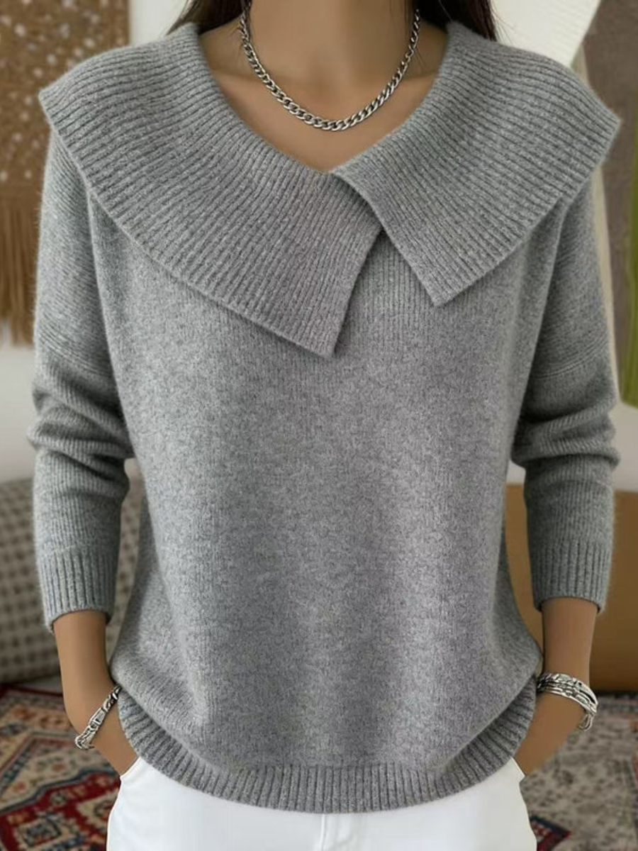 PULL COL CLASSIQUE POUR FEMME