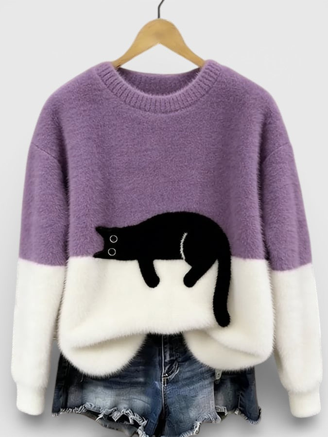 PULL IMPRIMÉ FÉLIN POUR FEMMES