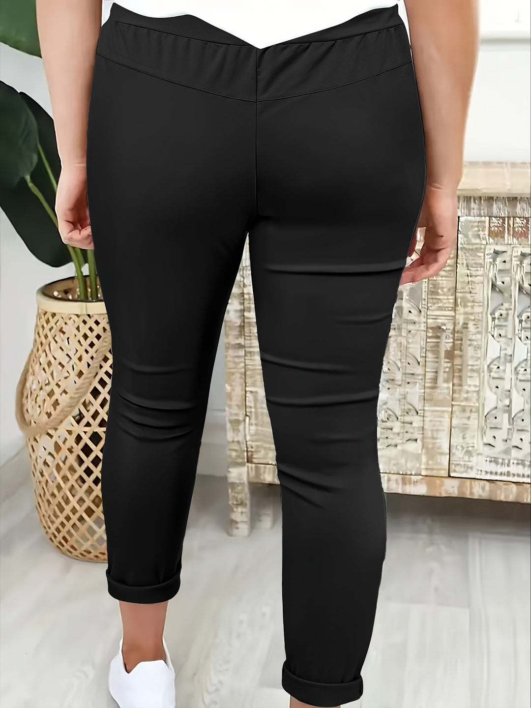 PANTALON SLIM À CORDON POUR FEMMES