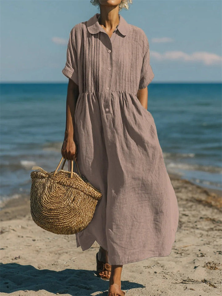 ROBE EN LIN ÉLÉGANTE POUR FEMMES