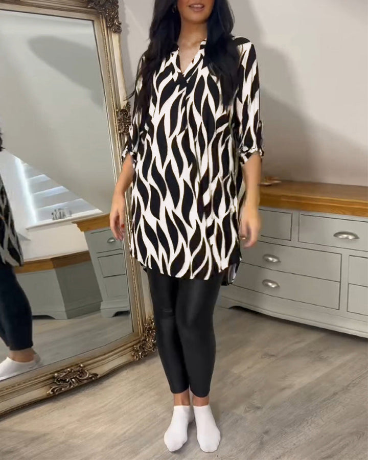 BLOUSE CHIC IMPRIMÉE POUR FEMMES