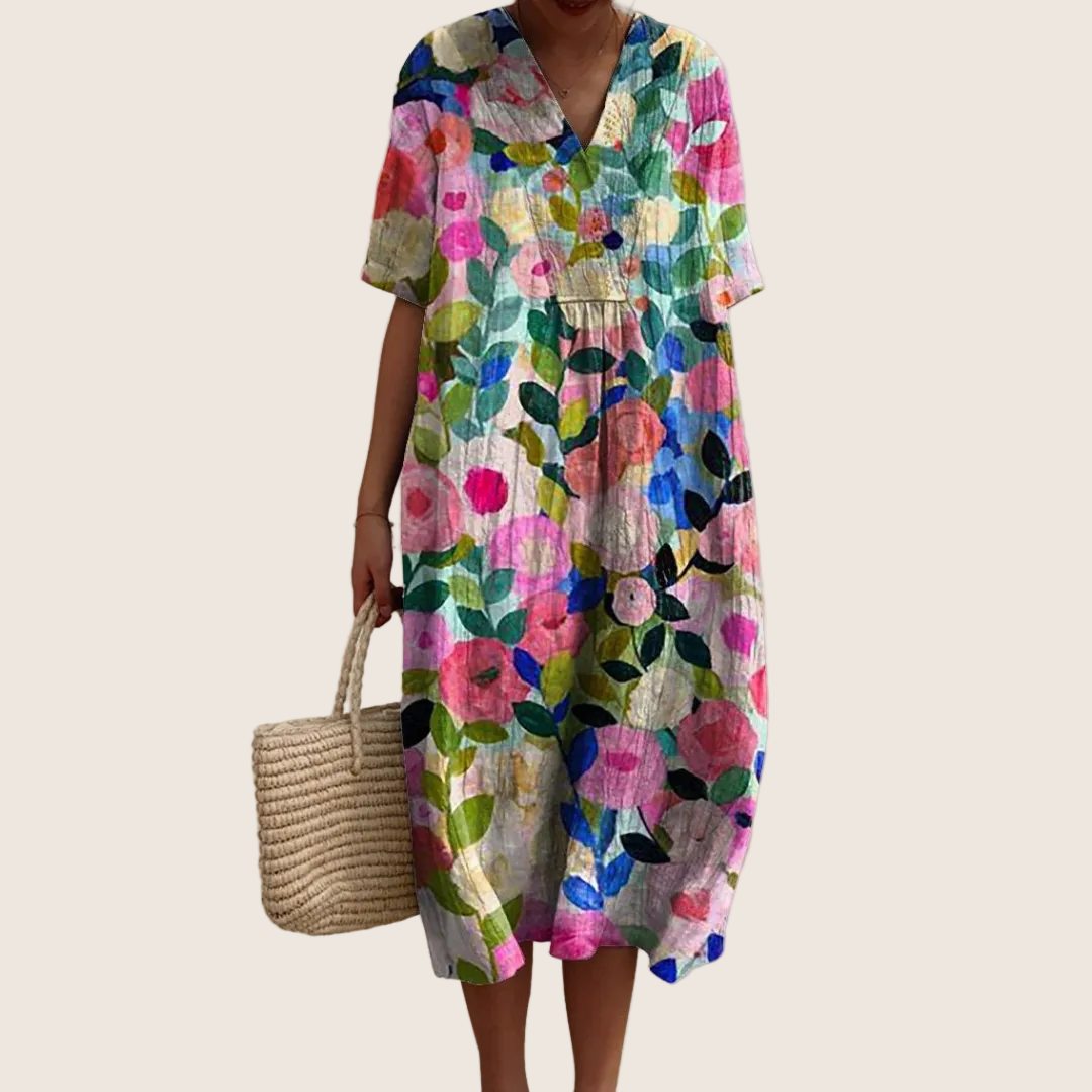 ROBE D’ÉTÉ FLORALE POUR FEMMES