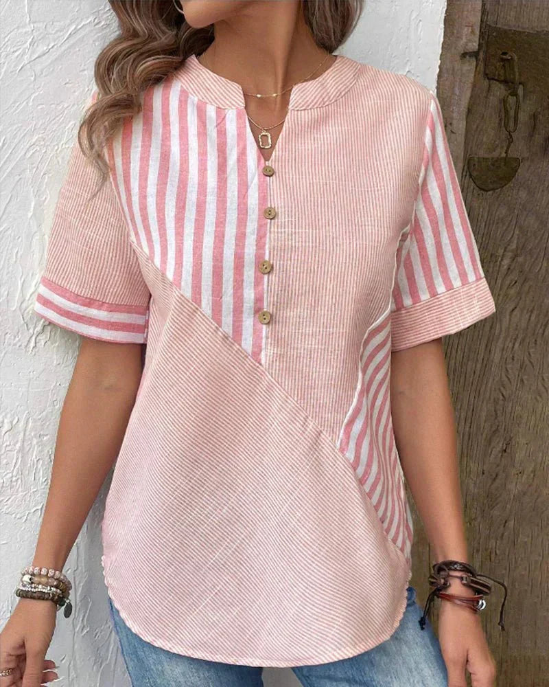 BLOUSE RAYÉE ÉLÉGANTE FOR WOMEN