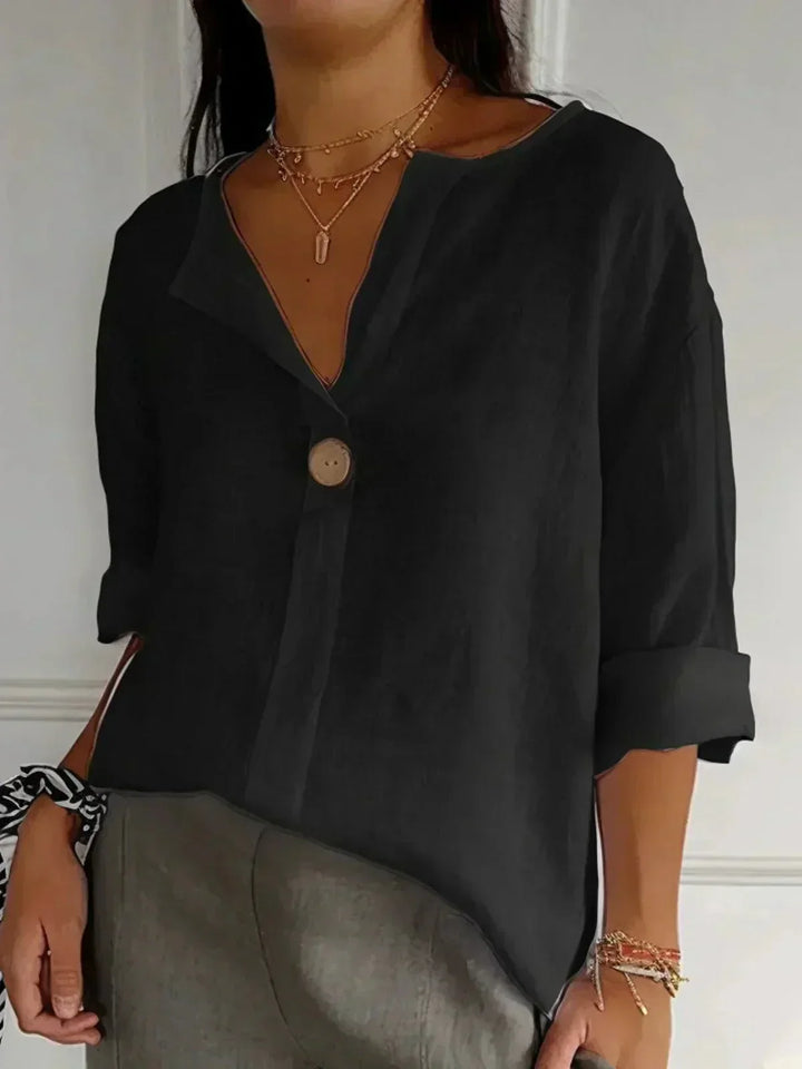 HAUT CLASSIQUE À COL EN V POUR FEMME