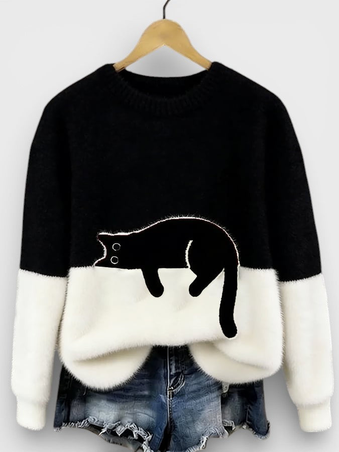 PULL IMPRIMÉ FÉLIN POUR FEMMES