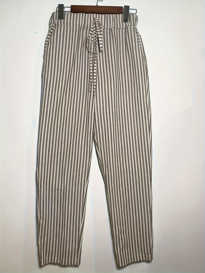 PANTALONS LARGES À RAYURES POUR FEMMES