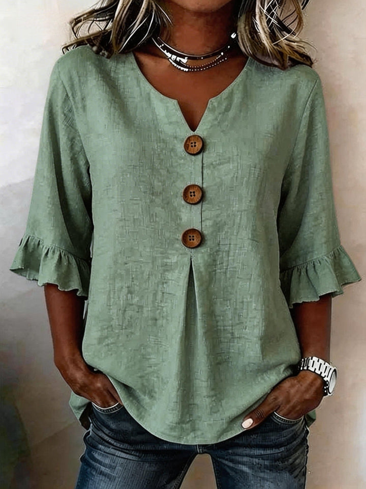 BLOUSE À VOLANTS ROMANTIQUE POUR FEMMES