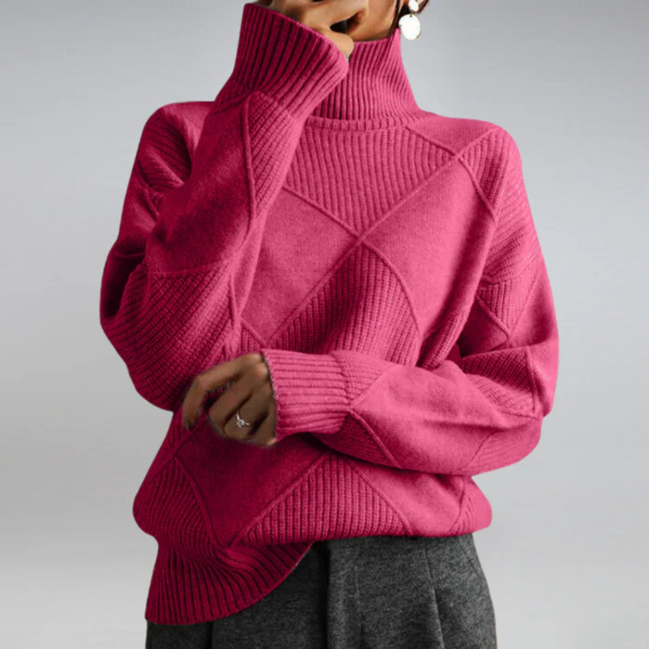PULL COL ROLÉ DÉTENDUE POUR FEMMES