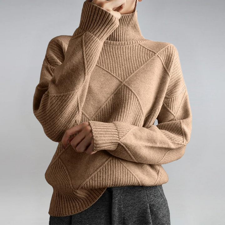 PULL COL ROLÉ DÉTENDUE POUR FEMMES