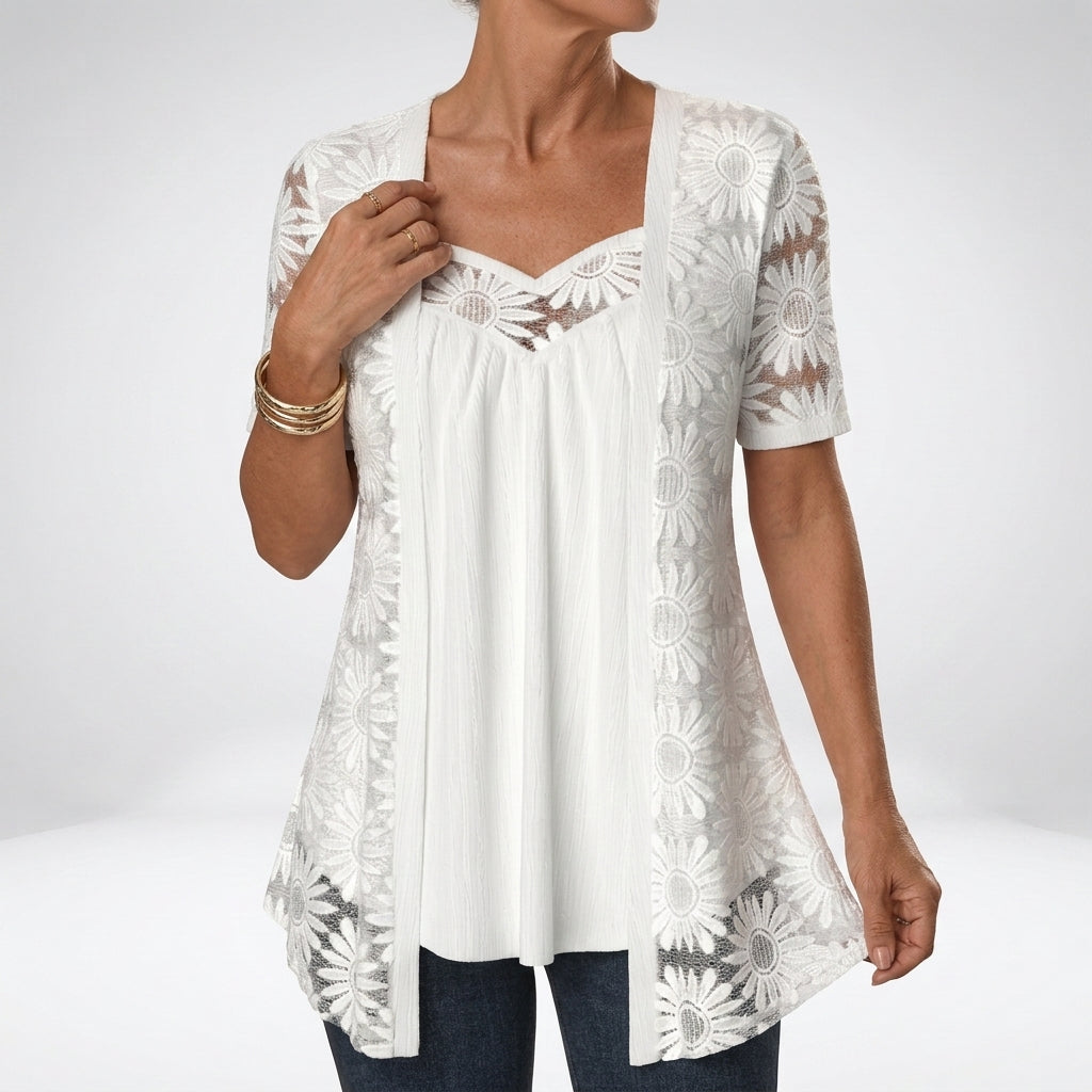 BLOUSE À DENTELLE POUR FEMMES