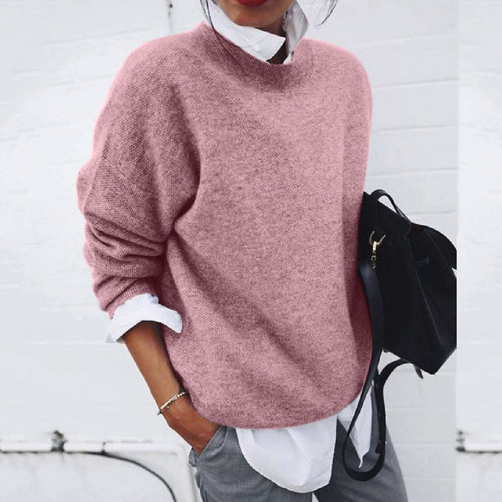 PULL CLASSIQUE À COL ROND POUR FEMMES