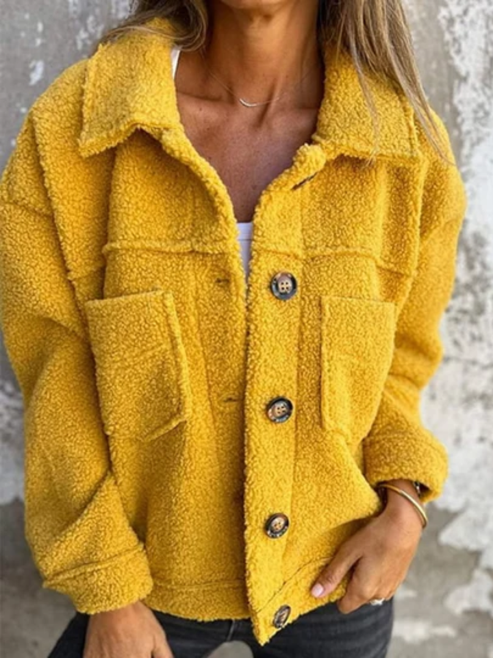 MANTEAU À BOUTONS TEXTURÉ POUR FEMMES