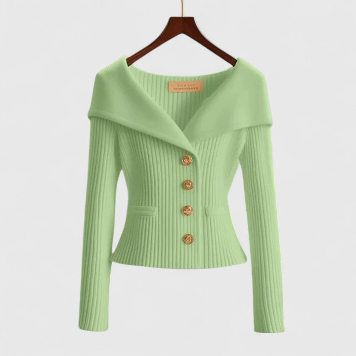 GILET AJUSTÉ À COL LARGE POUR FEMMES