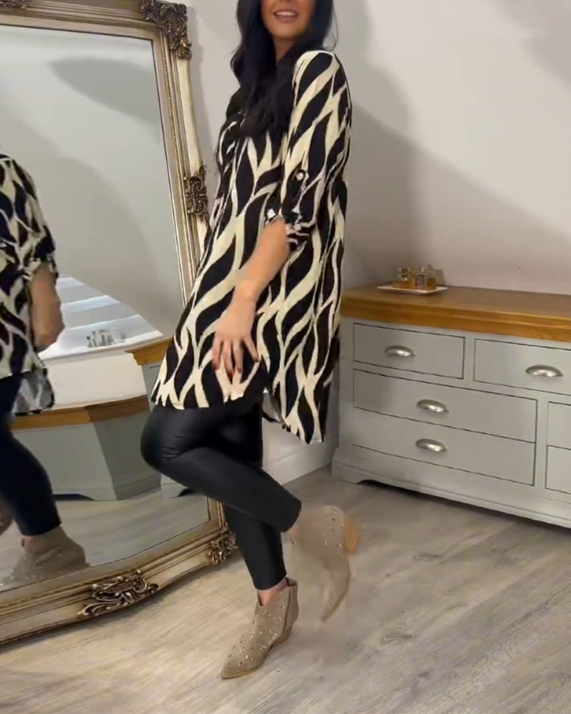 BLOUSE CHIC IMPRIMÉE POUR FEMMES