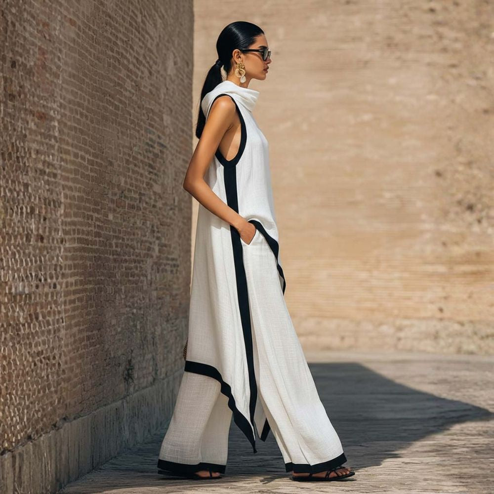 ENSEMBLE EN LIN ASYMÉTRIQUE POUR FEMMES