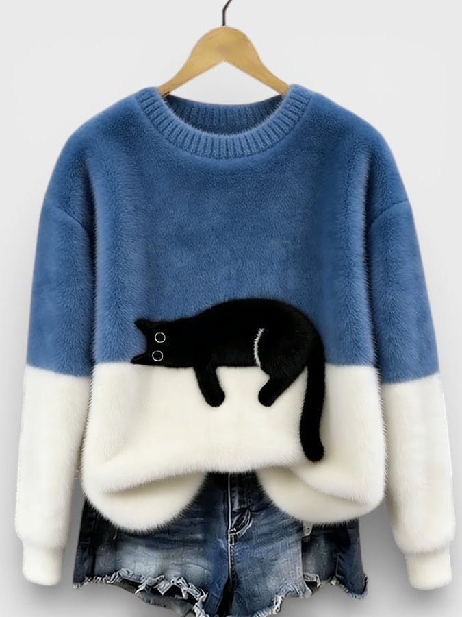 PULL IMPRIMÉ FÉLIN POUR FEMMES