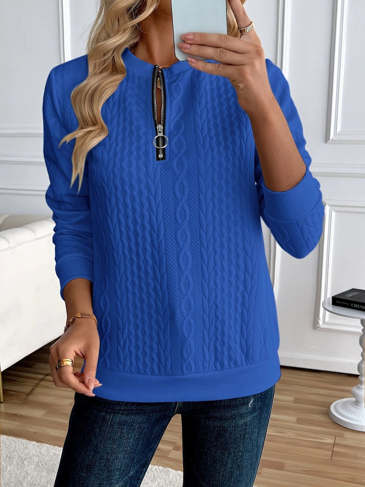 SWEAT ZIPPÉ TEXTURÉ POUR FEMMES