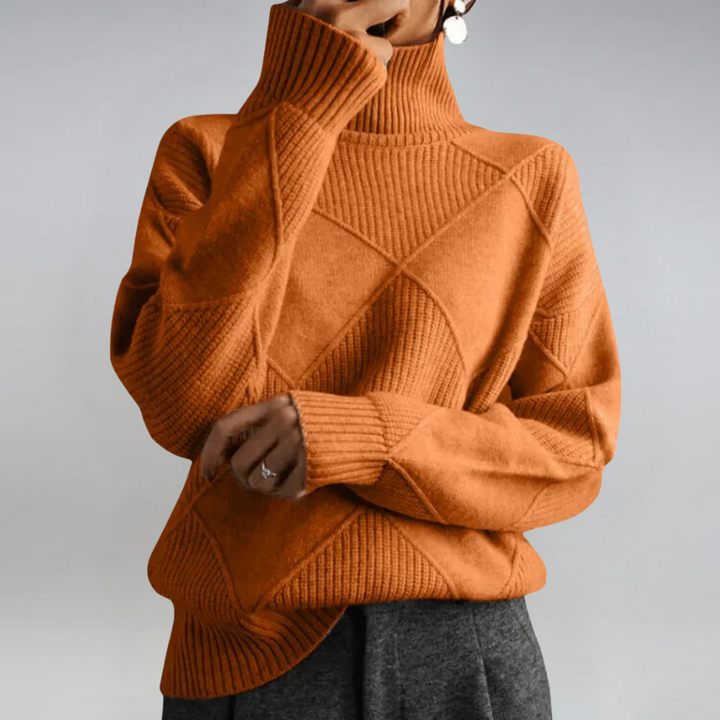 PULL COL ROLÉ DÉTENDUE POUR FEMMES