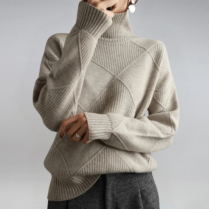PULL COL ROLÉ DÉTENDUE POUR FEMMES