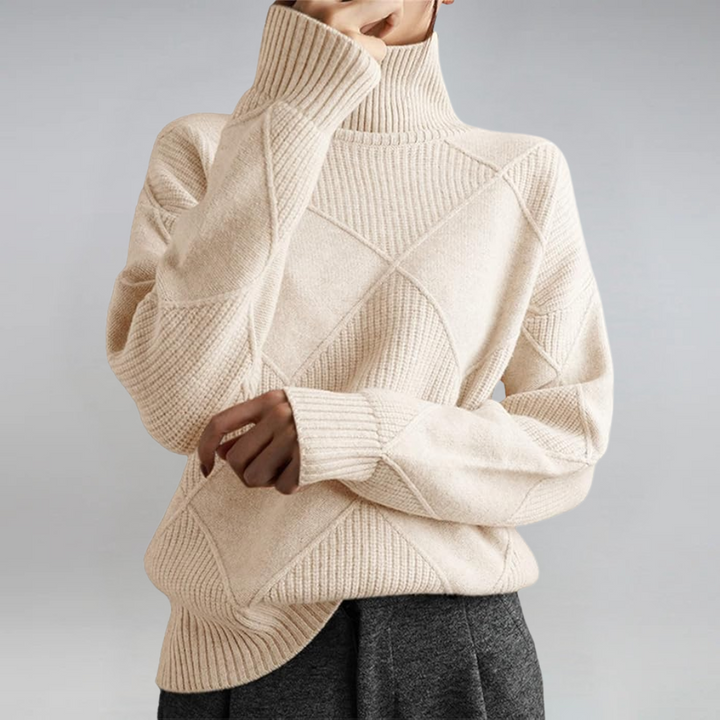 PULL COL ROLÉ DÉTENDUE POUR FEMMES