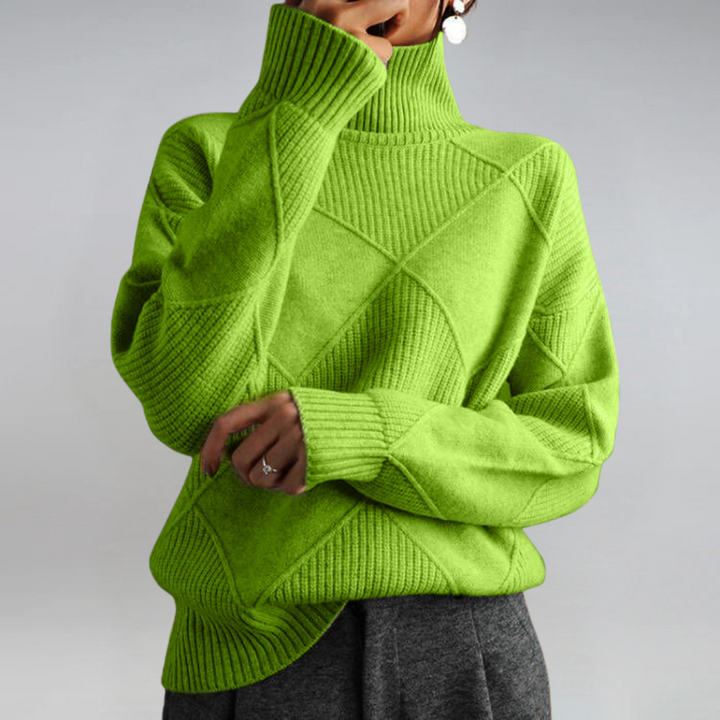 PULL COL ROLÉ DÉTENDUE POUR FEMMES