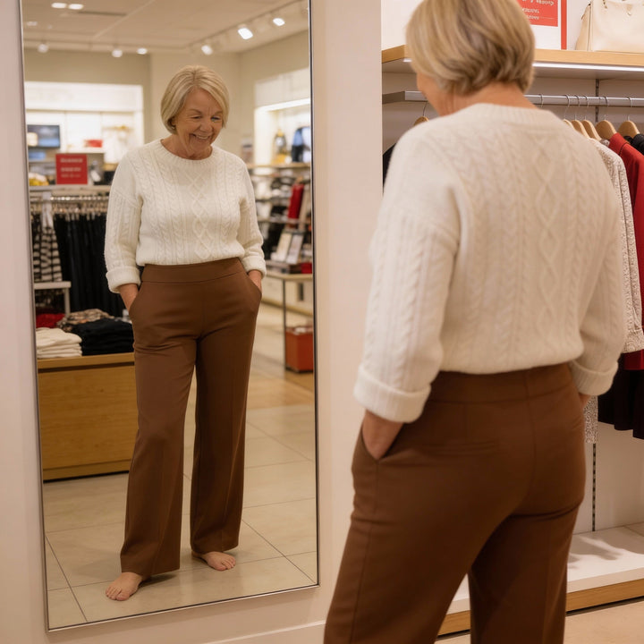 PANTALON ÉLASTIQUE HAUT À LA TAILLE POUR FEMMES