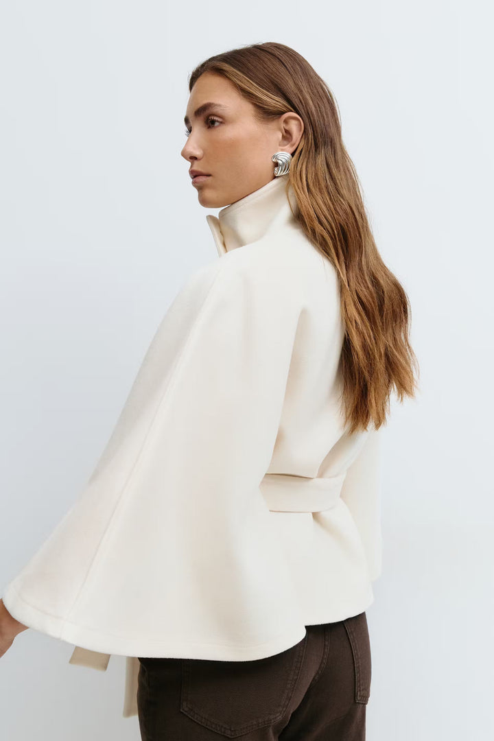 MANTEAU CAPE À CEINTURE POUR FEMMES