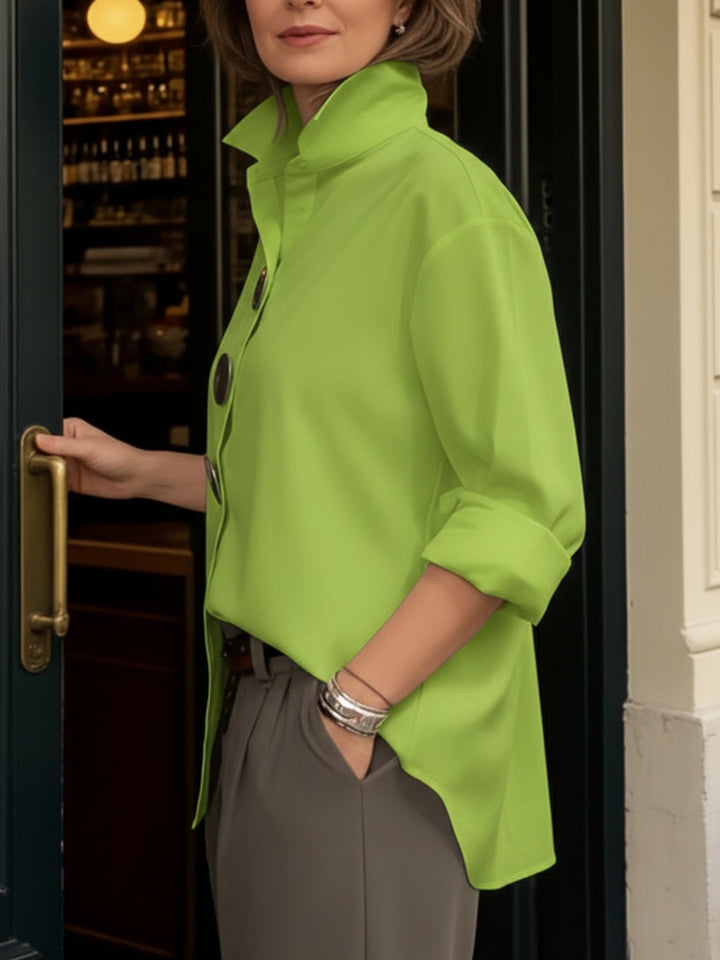 BLOUSE CLASSIQUE À BOUTONS POUR FEMME