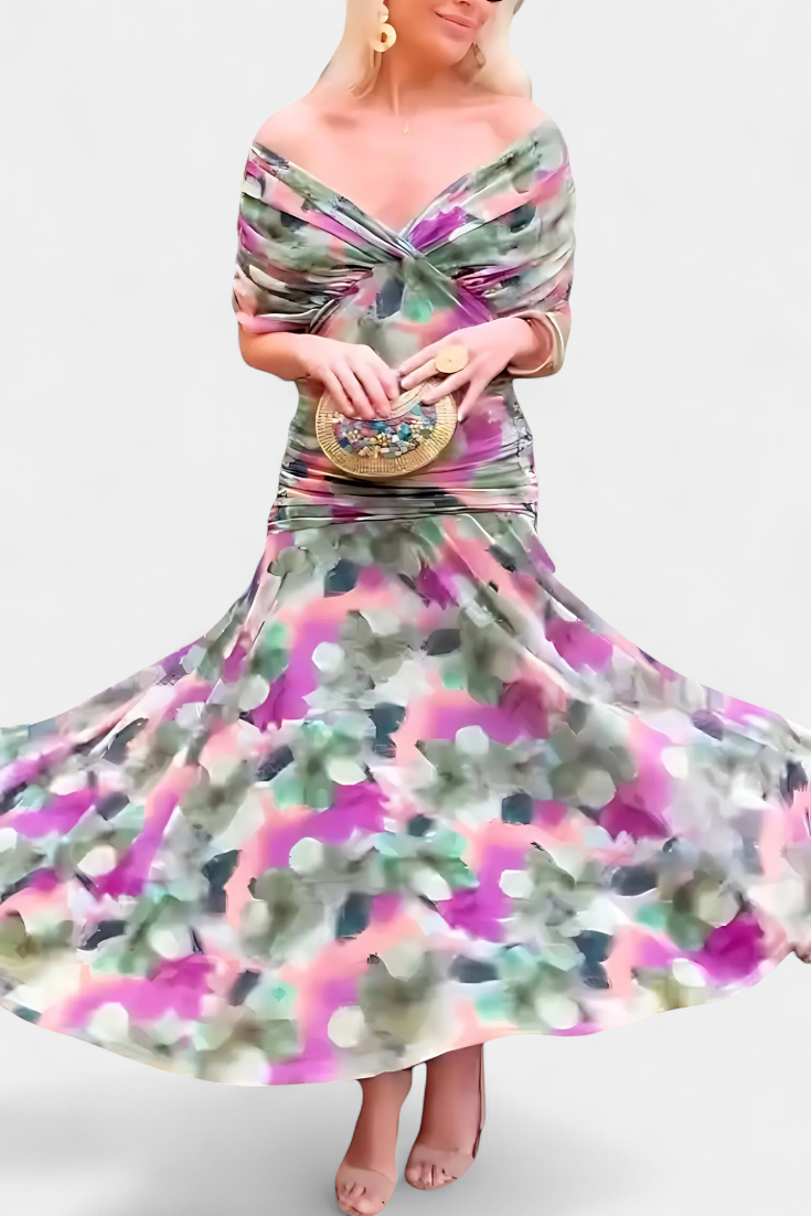 ROBE DRAPÉE ÉLÉGANTE POUR FEMMES