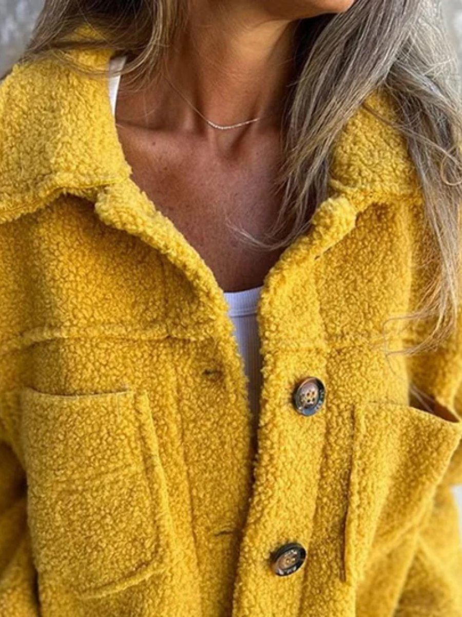 MANTEAU À BOUTONS TEXTURÉ POUR FEMMES