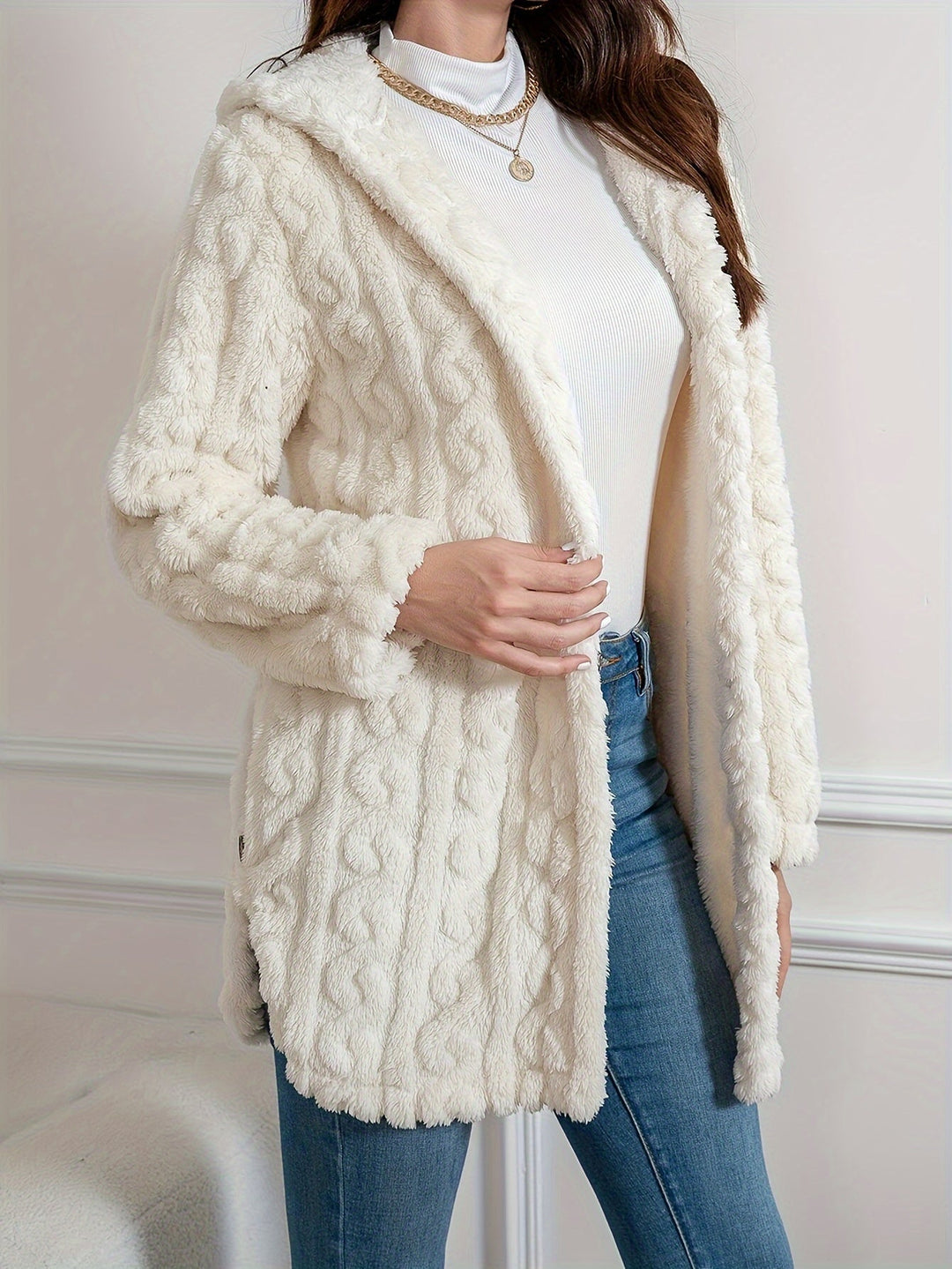 VESTE TEXTURÉE DOUILLETTE POUR FEMMES