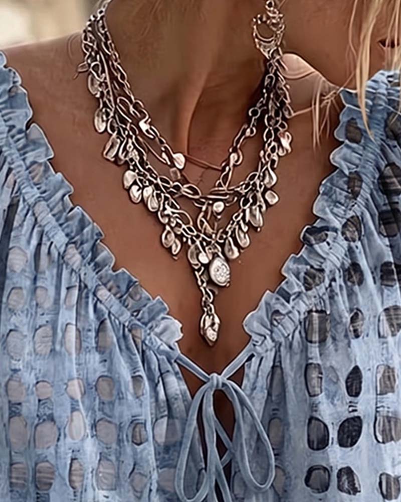 Lena | Puntíkovaná halenka se šněrováním