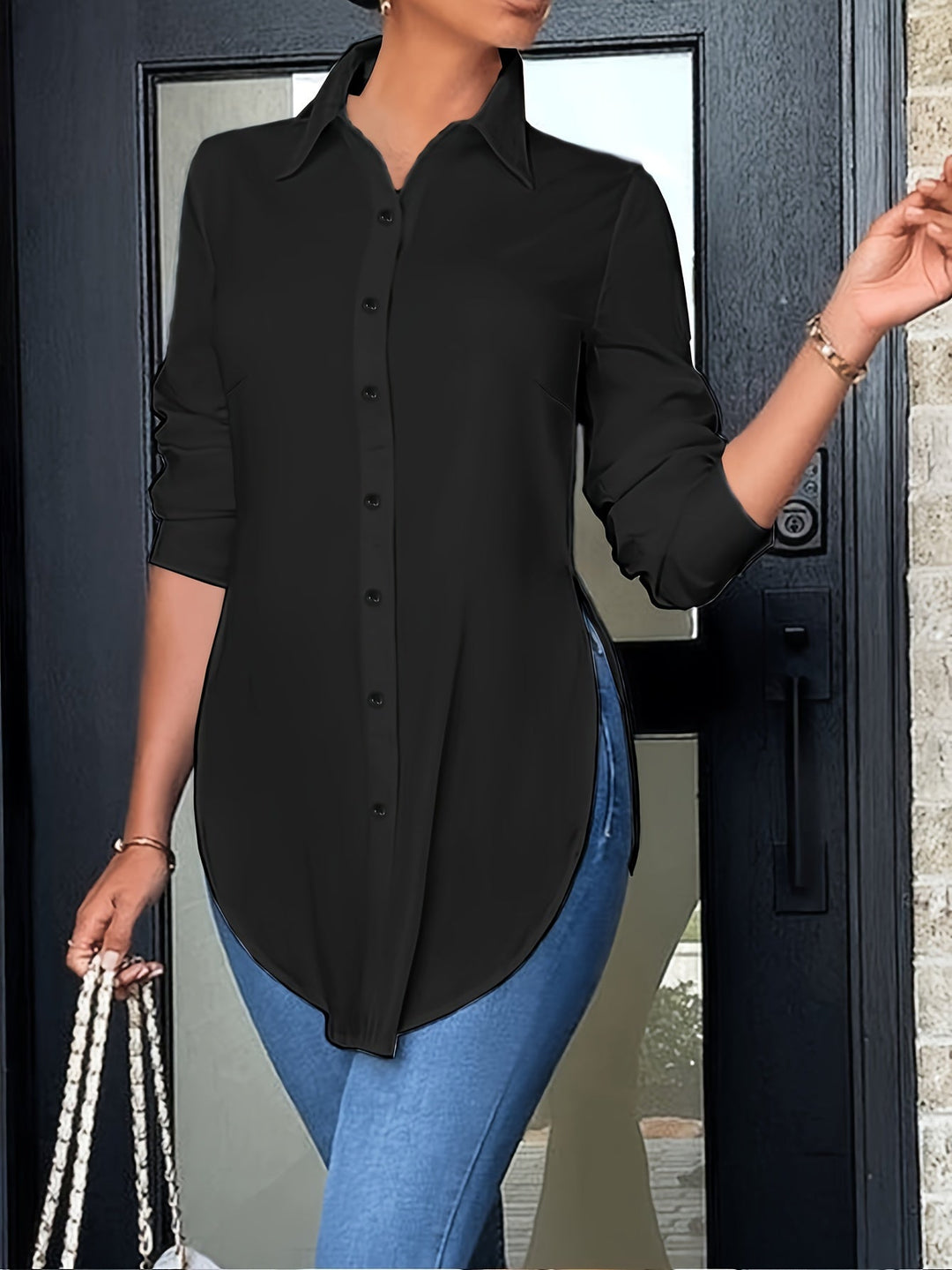 BLOUSE À BOUTONS CHIC ÉLÉGANTE POUR FEMMES