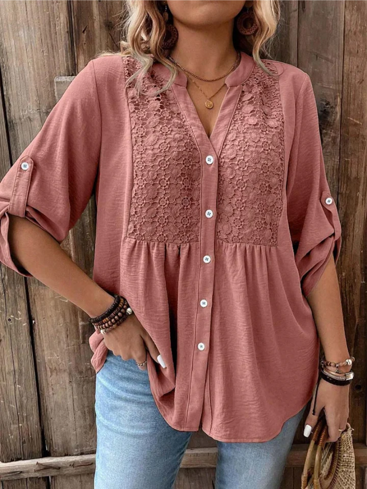 BLOUSE À BOUTONS POUR FEMMES