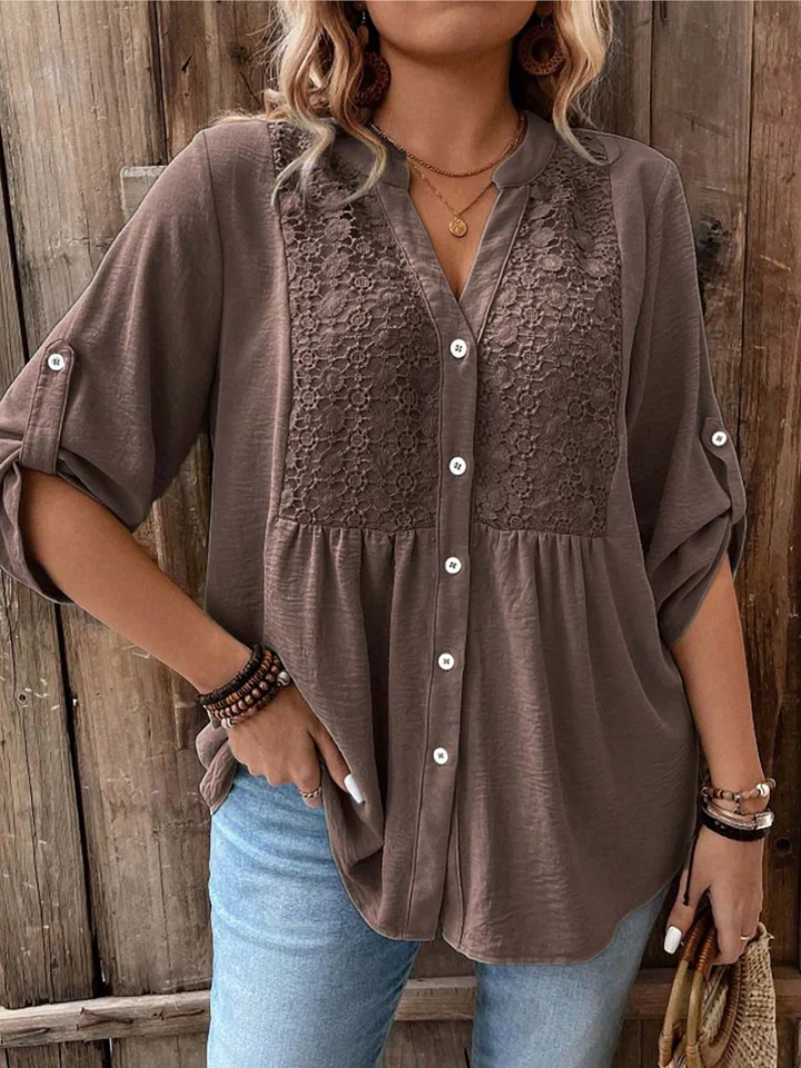 BLOUSE À BOUTONS POUR FEMMES