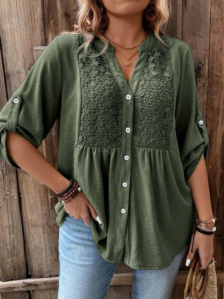 BLOUSE À BOUTONS POUR FEMMES