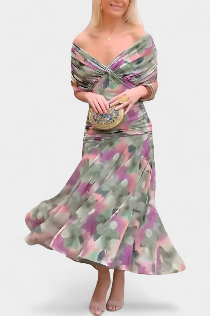 ROBE DRAPÉE ÉLÉGANTE POUR FEMMES