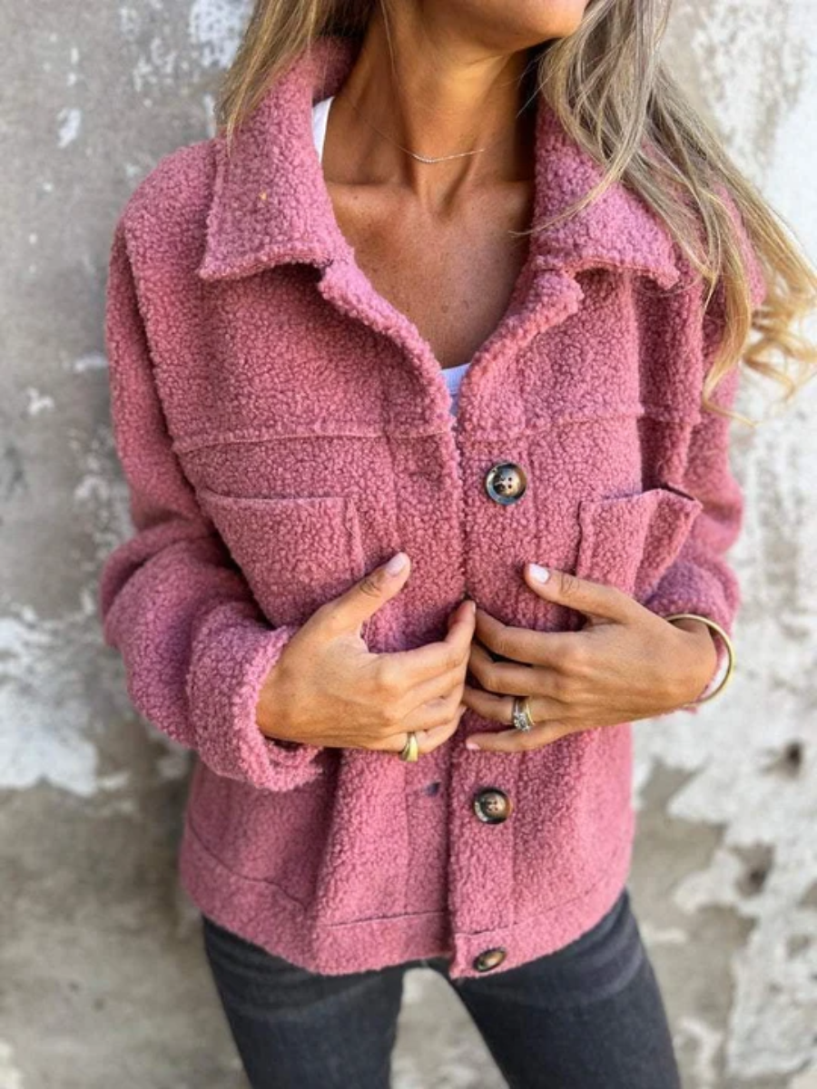 MANTEAU À BOUTONS TEXTURÉ POUR FEMMES