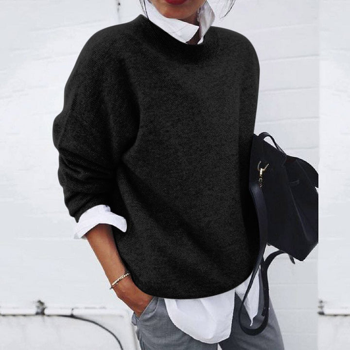 PULL CLASSIQUE À COL ROND POUR FEMMES